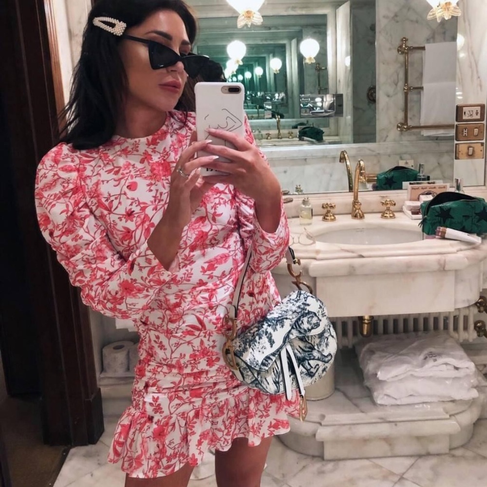 In The Style Lorna Luxe Collection Floral Dress Size UK 12 NWT